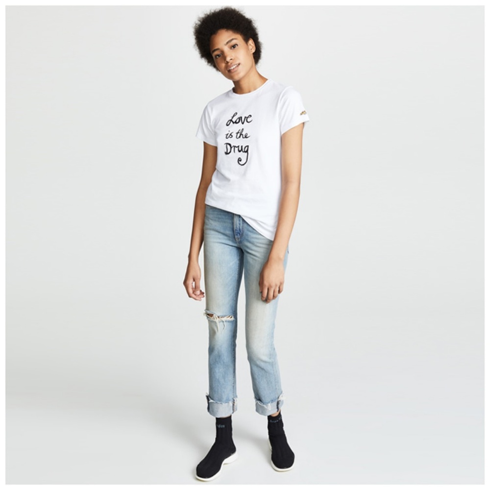 BELLA FREUD LOVE IS THE DRUG TEE BFNTS05-WHITE - Picture 3 of 5